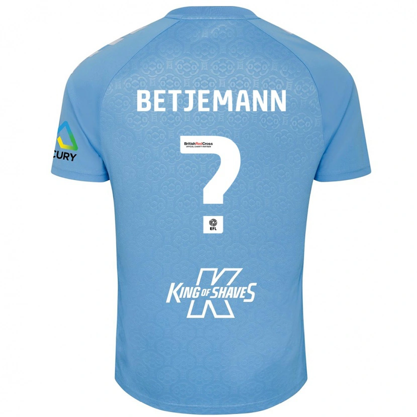 Danxen Män Elliot Betjemann #0 Blå Vit Hemmatröja Matchtröjor 2024/25 Tröjor T-Tröja