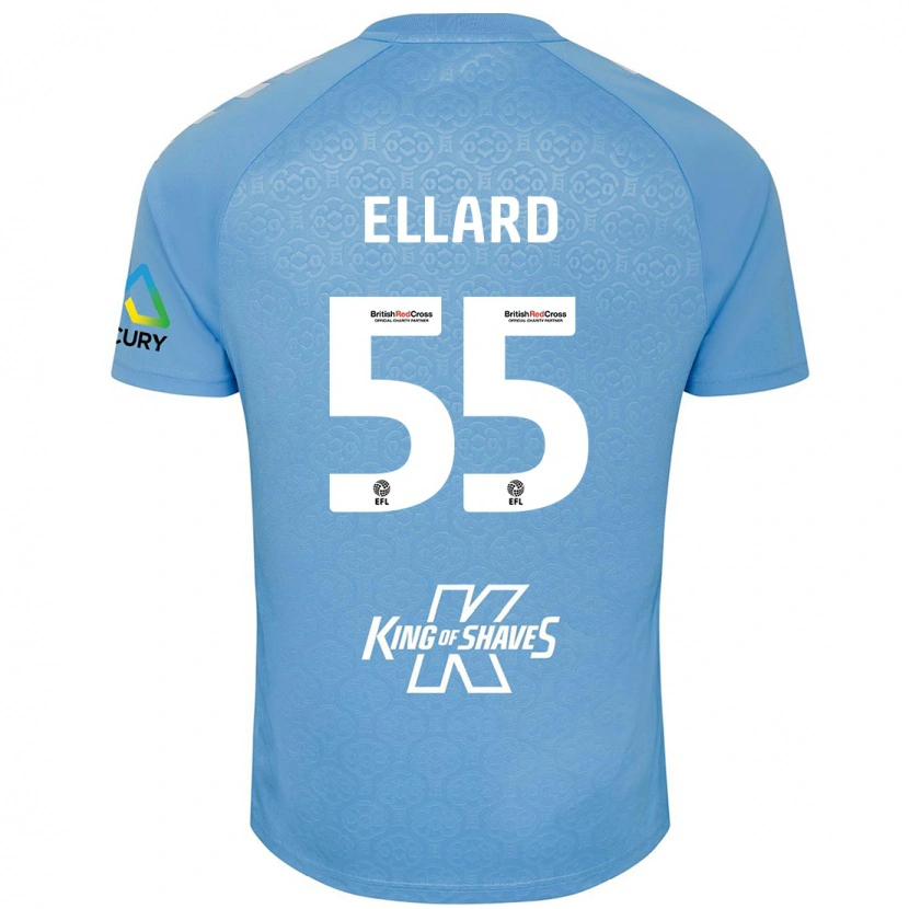 Danxen Män Aston Ellard #55 Blå Vit Hemmatröja Matchtröjor 2024/25 Tröjor T-Tröja