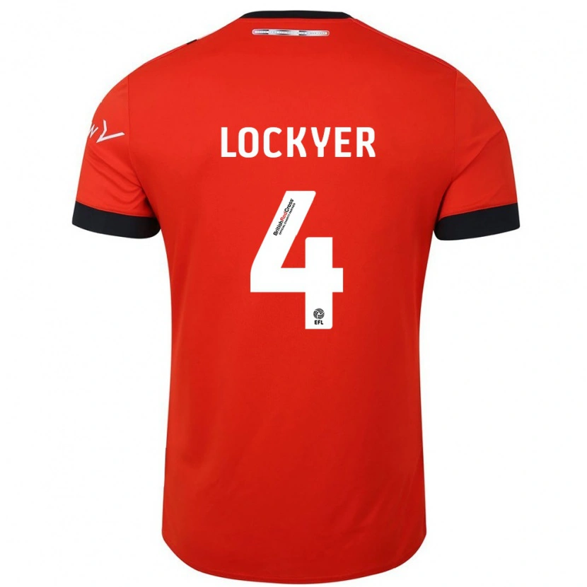 Danxen Män Tom Lockyer #4 Orange Svart Hemmatröja Matchtröjor 2024/25 Tröjor T-Tröja