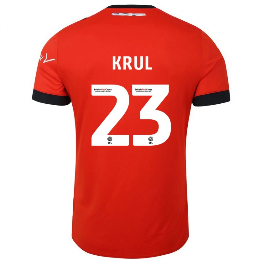 Danxen Män Tim Krul #23 Orange Svart Hemmatröja Matchtröjor 2024/25 Tröjor T-Tröja