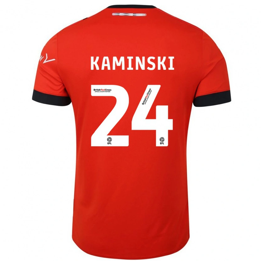 Danxen Män Thomas Kaminski #24 Orange Svart Hemmatröja Matchtröjor 2024/25 Tröjor T-Tröja