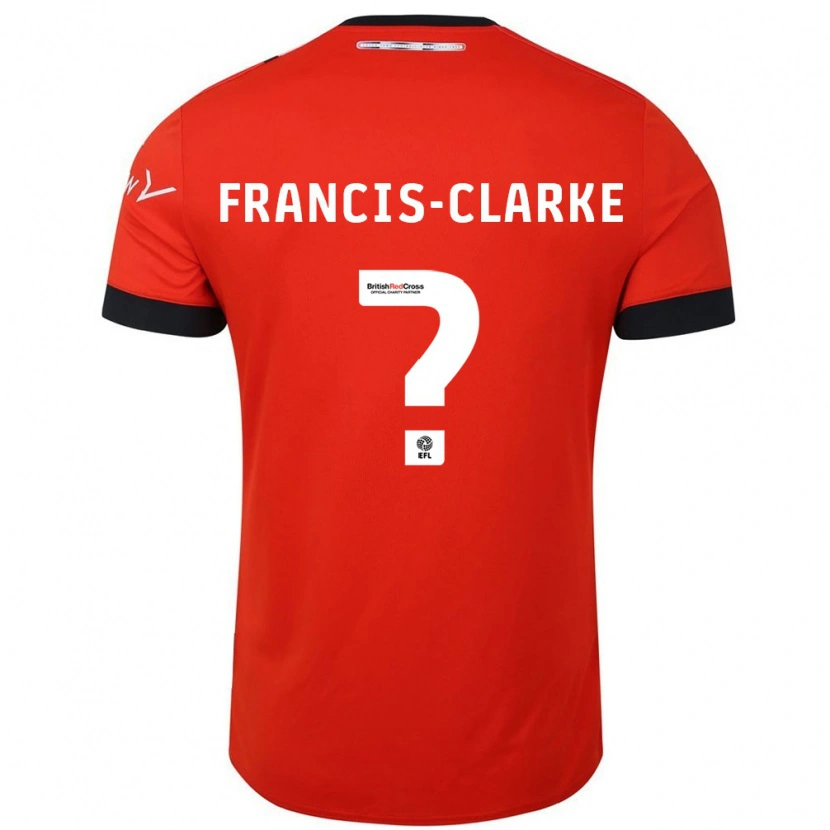 Danxen Män Aidan Francis-Clarke #0 Orange Svart Hemmatröja Matchtröjor 2024/25 Tröjor T-Tröja