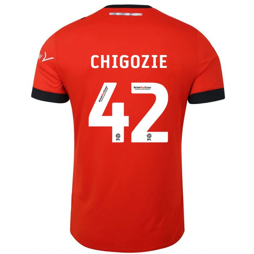 Danxen Män Christian Chigozie #42 Orange Svart Hemmatröja Matchtröjor 2024/25 Tröjor T-Tröja