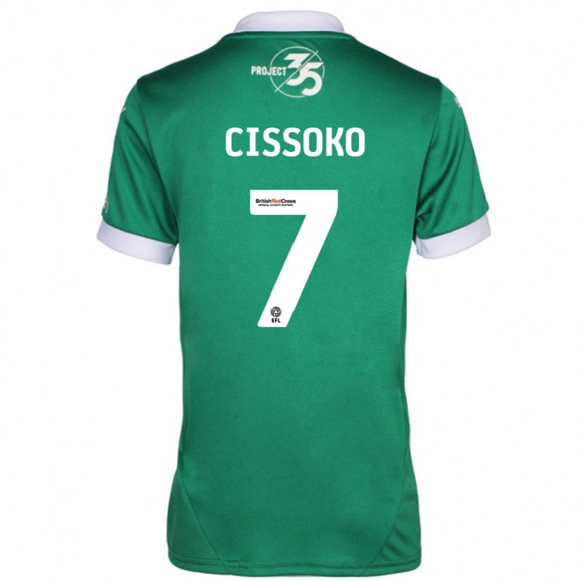 Danxen Män Ibrahim Cissoko #7 Grön Vit Hemmatröja Matchtröjor 2024/25 Tröjor T-Tröja