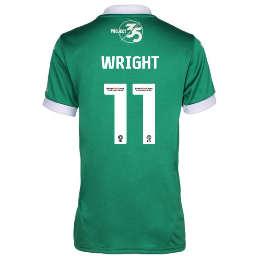 Danxen Män Callum Wright #11 Grön Vit Hemmatröja Matchtröjor 2024/25 Tröjor T-Tröja