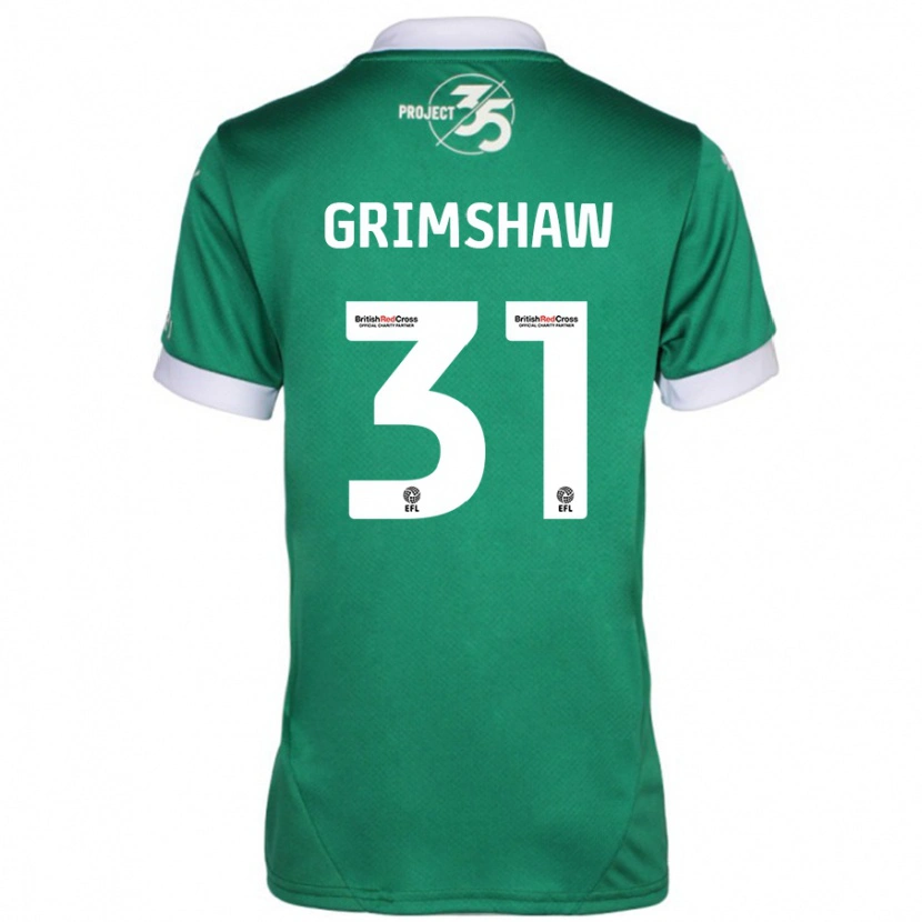 Danxen Män Daniel Grimshaw #31 Grön Vit Hemmatröja Matchtröjor 2024/25 Tröjor T-Tröja