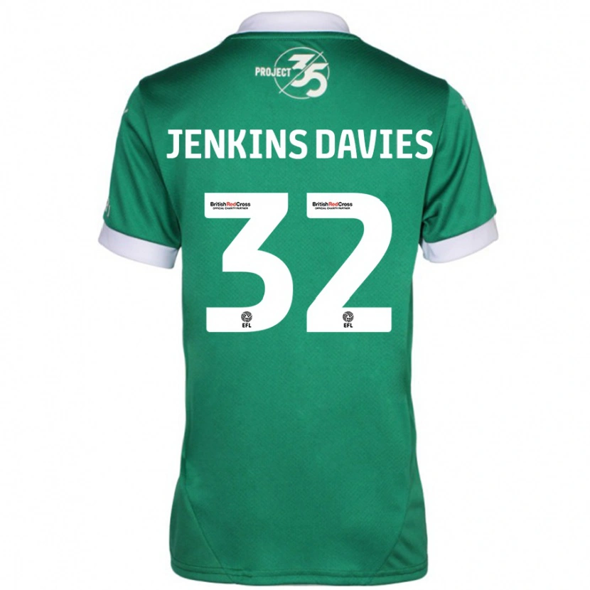 Danxen Män Will Jenkins-Davies #32 Grön Vit Hemmatröja Matchtröjor 2024/25 Tröjor T-Tröja