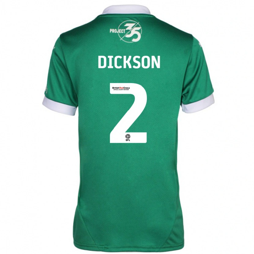Danxen Män Katie Dickson #2 Grön Vit Hemmatröja Matchtröjor 2024/25 Tröjor T-Tröja