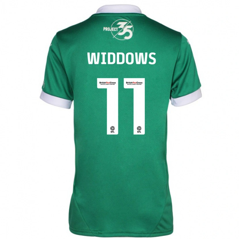 Danxen Män Jade Widdows #11 Grön Vit Hemmatröja Matchtröjor 2024/25 Tröjor T-Tröja