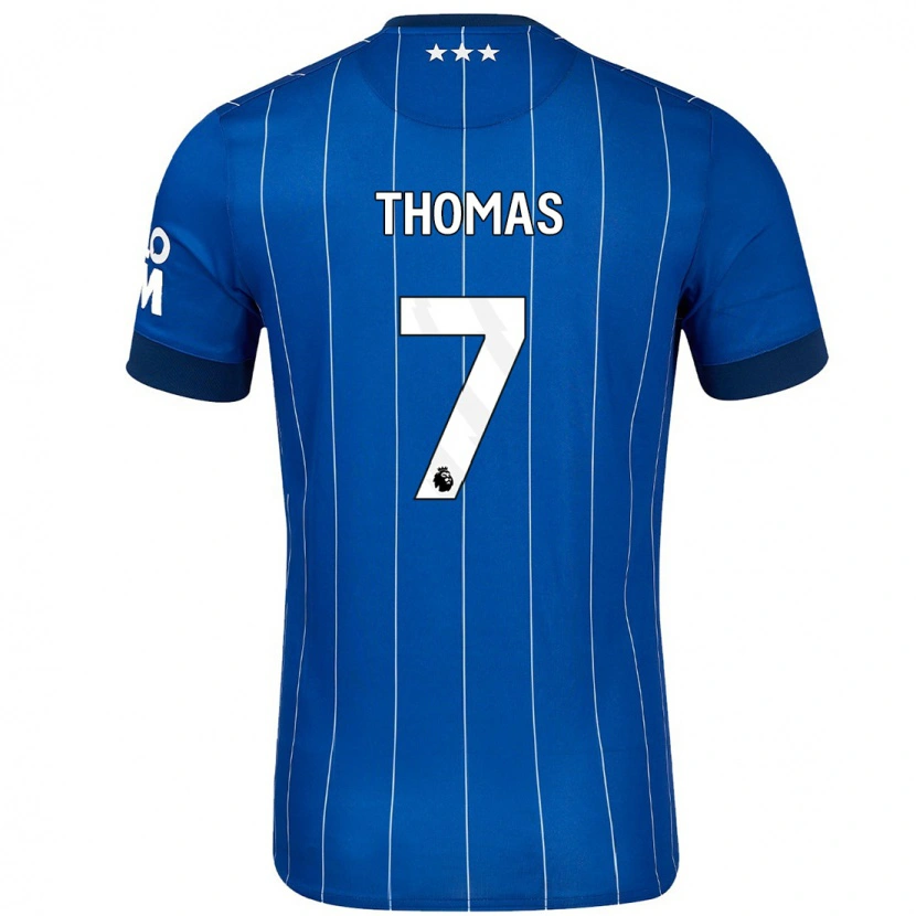 Danxen Män Natasha Thomas #7 Marinblå Hemmatröja Matchtröjor 2024/25 Tröjor T-Tröja