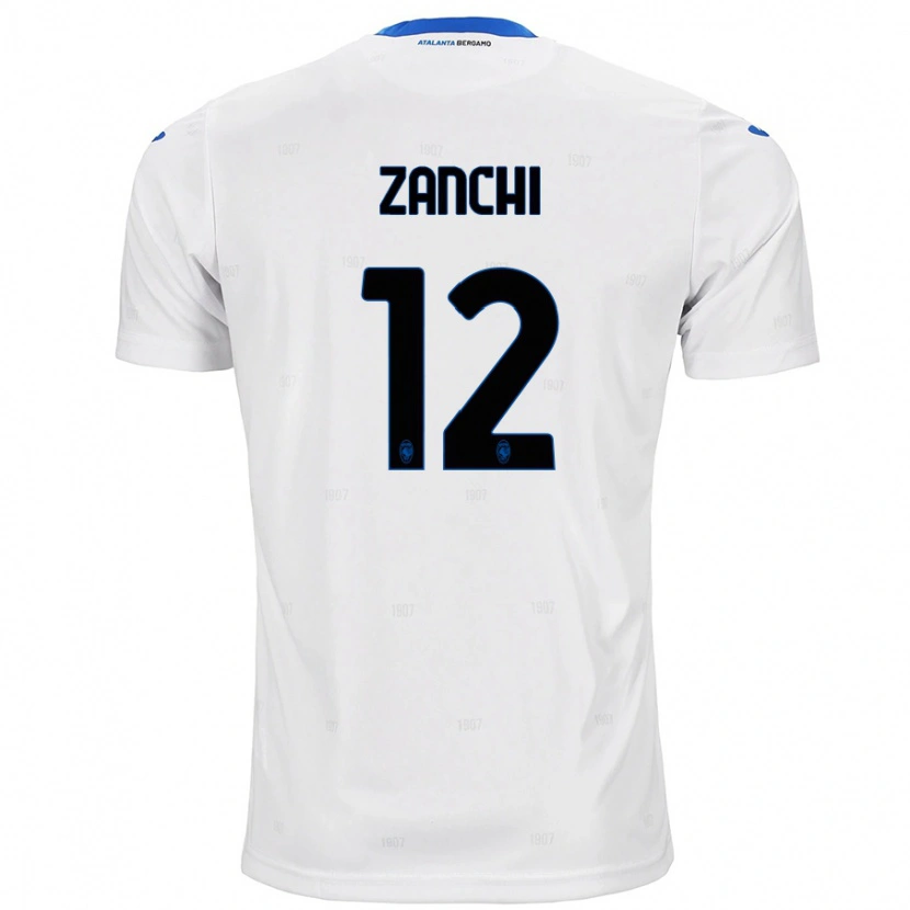 Danxen Män Edoardo Zanchi #12 Vit Bortatröja Matchtröjor 2024/25 Tröjor T-Tröja