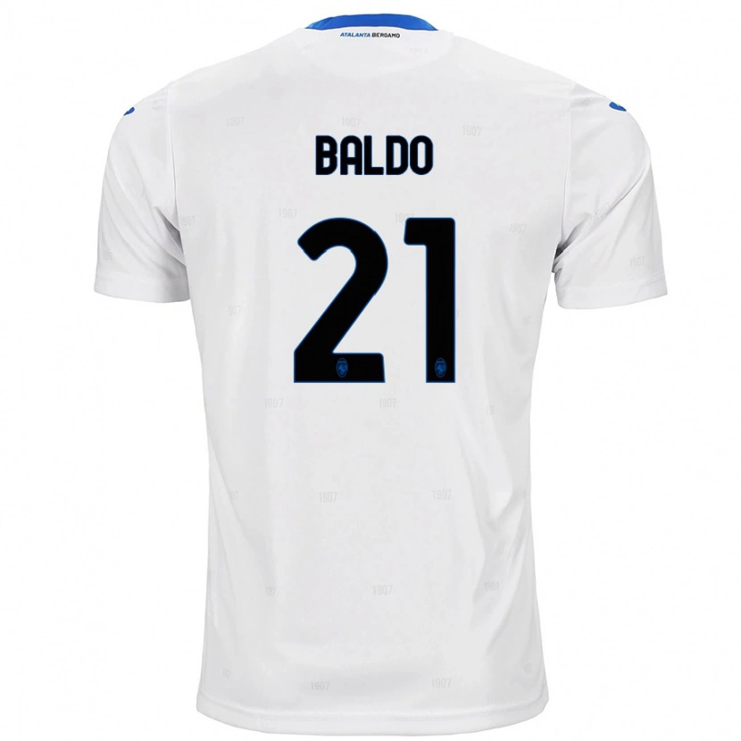 Danxen Män Nicolò Baldo #21 Vit Bortatröja Matchtröjor 2024/25 Tröjor T-Tröja