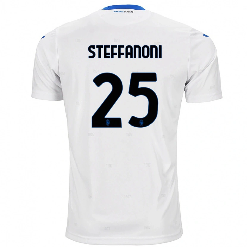 Danxen Män Federico Steffanoni #25 Vit Bortatröja Matchtröjor 2024/25 Tröjor T-Tröja