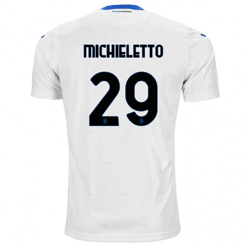 Danxen Män Andrea Michieletto #29 Vit Bortatröja Matchtröjor 2024/25 Tröjor T-Tröja