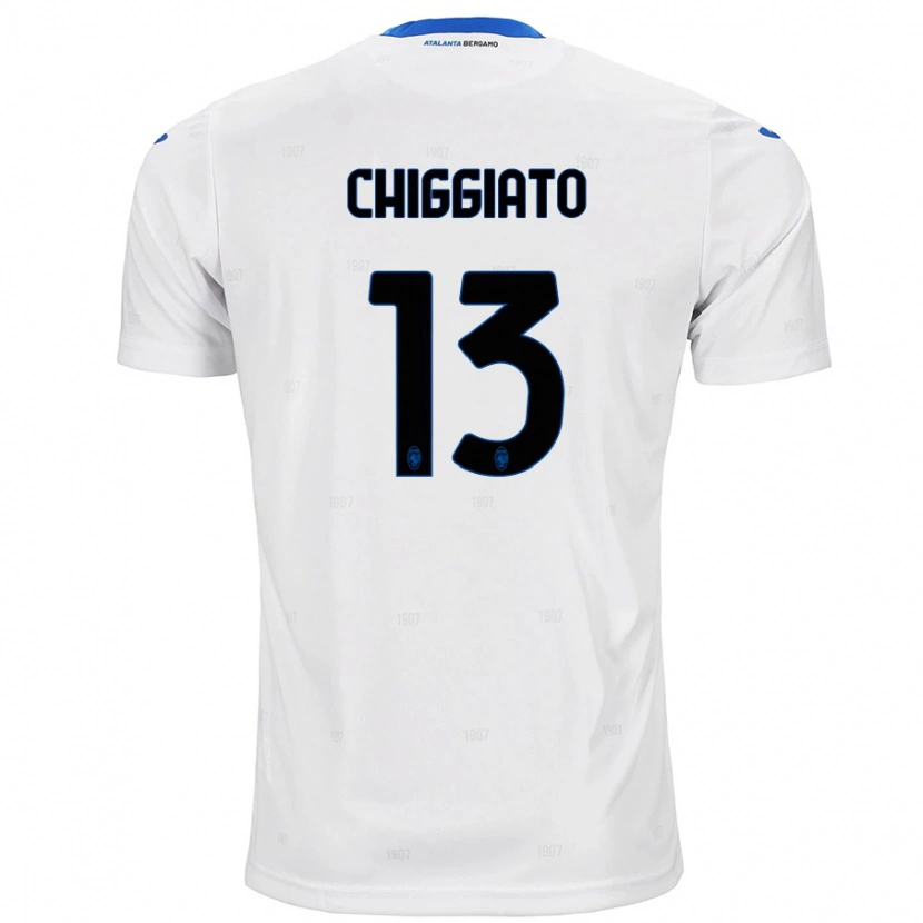 Danxen Män Gabriele Chiggiato #13 Vit Bortatröja Matchtröjor 2024/25 Tröjor T-Tröja