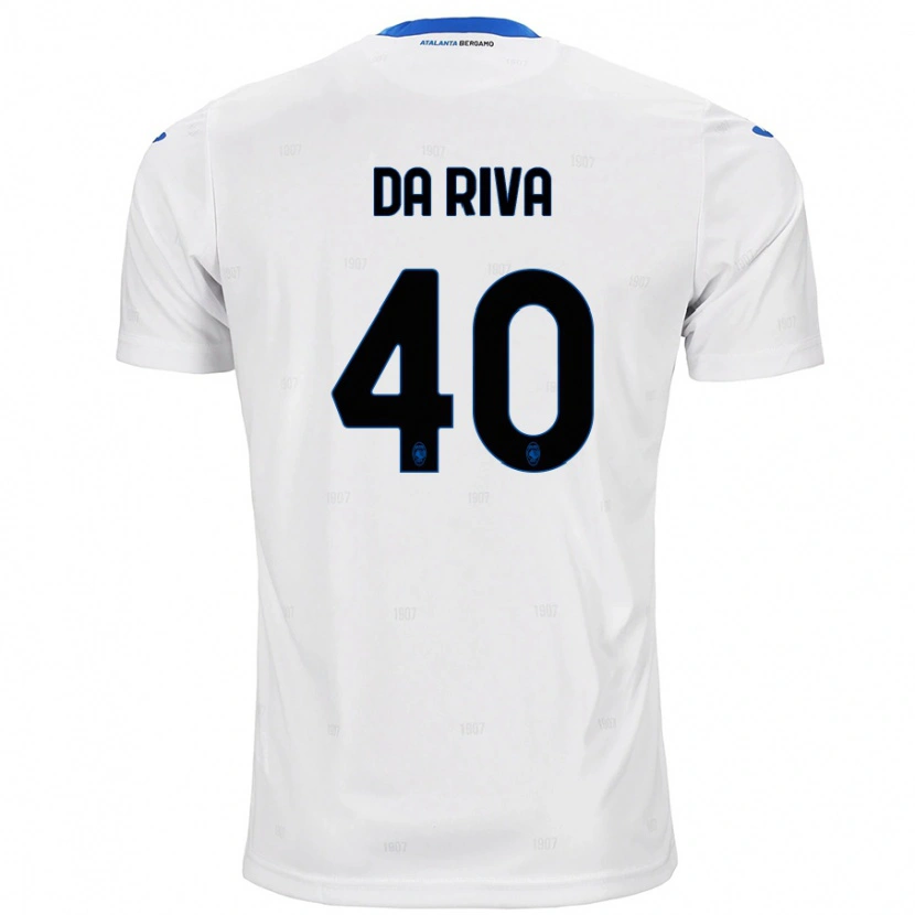 Danxen Män Jacopo Da Riva #40 Vit Bortatröja Matchtröjor 2024/25 Tröjor T-Tröja