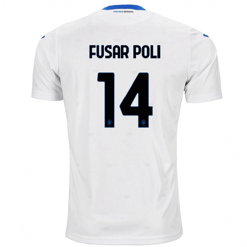 Danxen Män Giulia Fusar Poli #14 Vit Bortatröja Matchtröjor 2024/25 Tröjor T-Tröja