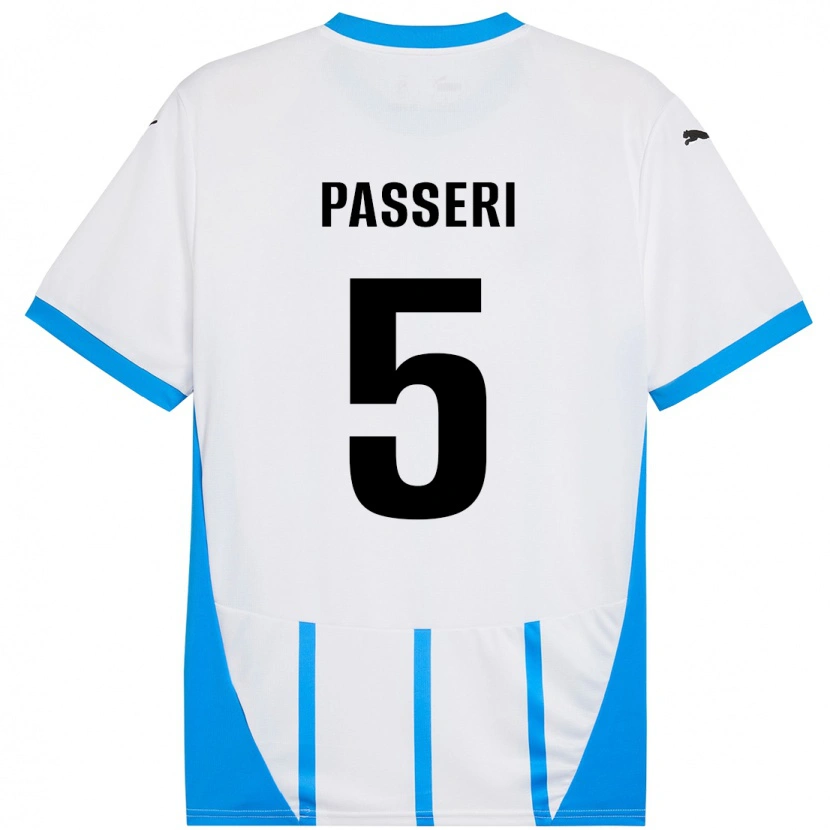 Danxen Män Angela Passeri #5 Vit Blå Bortatröja Matchtröjor 2024/25 Tröjor T-Tröja
