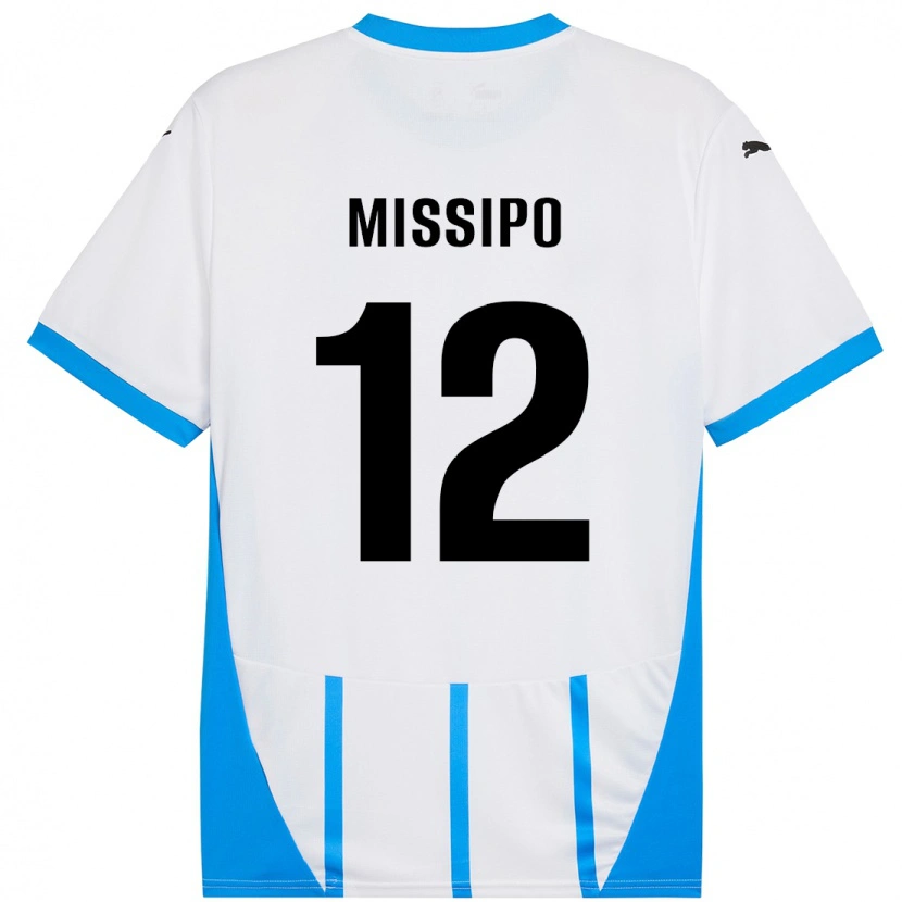 Danxen Män Kassandra Missipo #12 Vit Blå Bortatröja Matchtröjor 2024/25 Tröjor T-Tröja