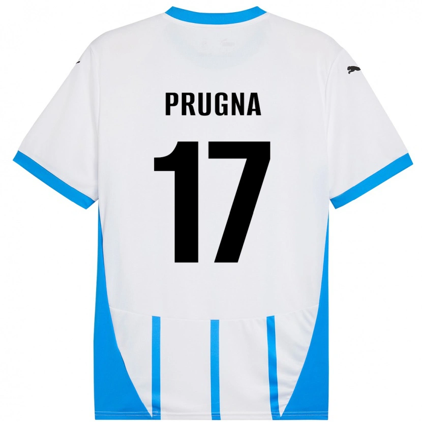 Danxen Män Cecilia Prugna #17 Vit Blå Bortatröja Matchtröjor 2024/25 Tröjor T-Tröja