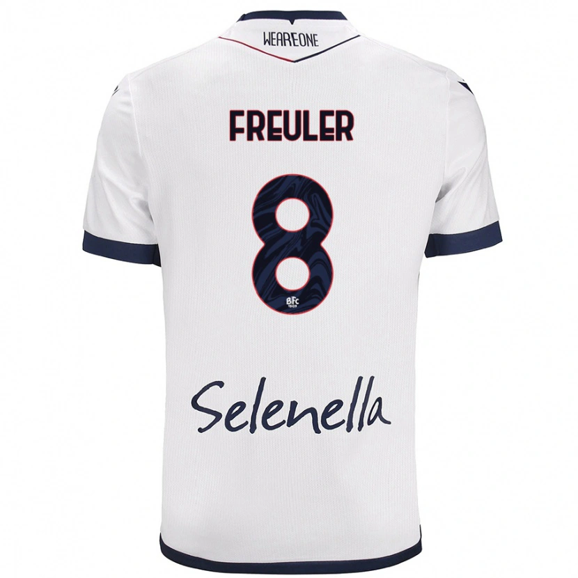 Danxen Män Remo Freuler #8 Vit Kungsblå Bortatröja Matchtröjor 2024/25 Tröjor T-Tröja
