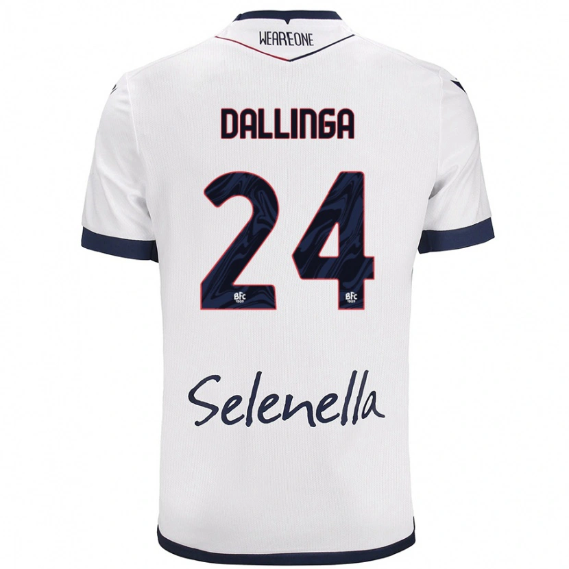 Danxen Män Thijs Dallinga #24 Vit Kungsblå Bortatröja Matchtröjor 2024/25 Tröjor T-Tröja