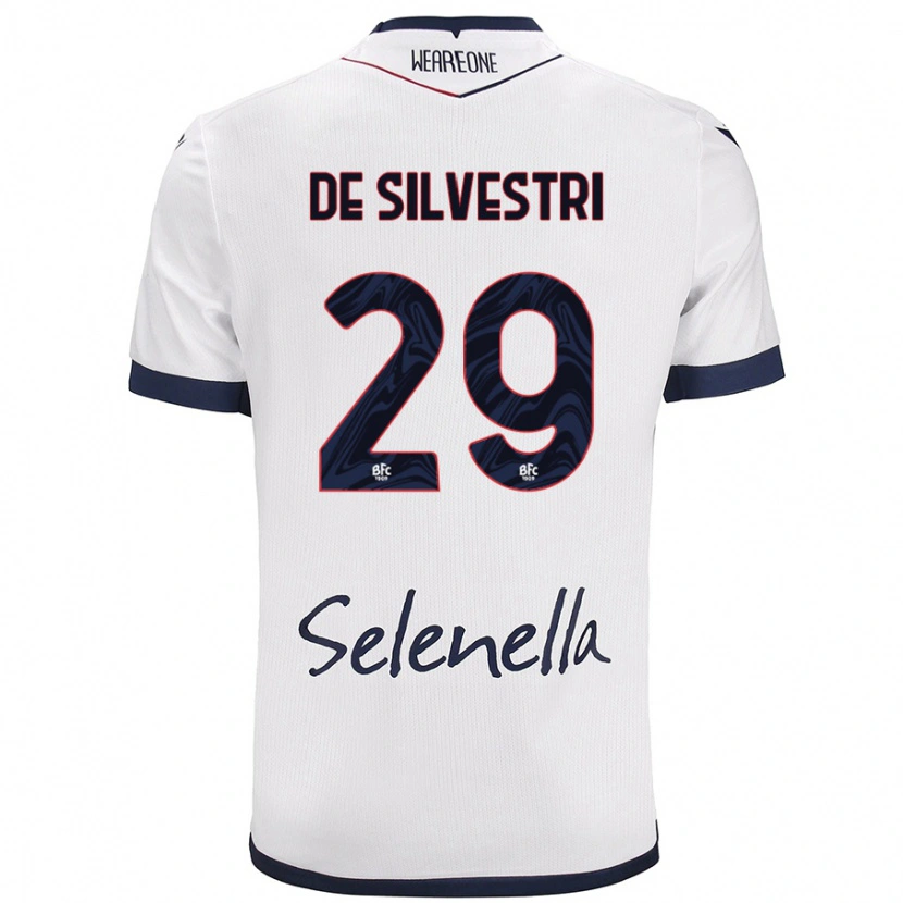 Danxen Män Lorenzo De Silvestri #29 Vit Kungsblå Bortatröja Matchtröjor 2024/25 Tröjor T-Tröja