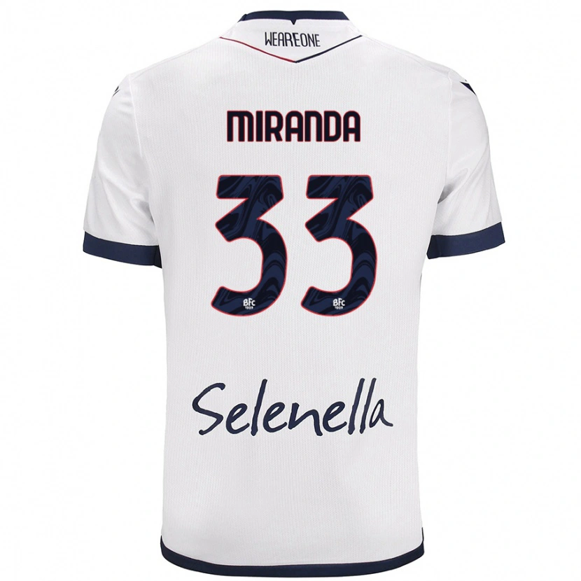 Danxen Män Juan Miranda #33 Vit Kungsblå Bortatröja Matchtröjor 2024/25 Tröjor T-Tröja