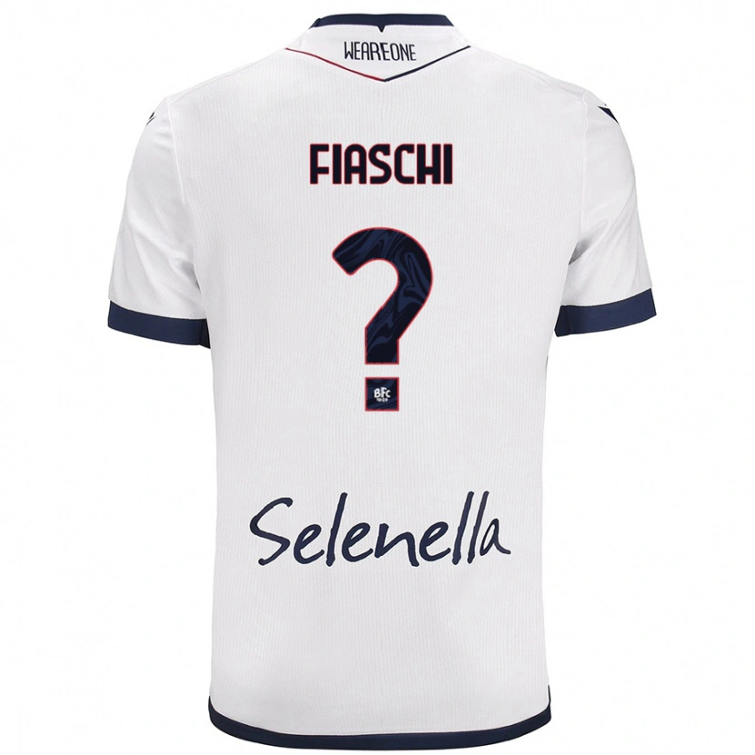 Danxen Män Marco Fiaschi #0 Vit Kungsblå Bortatröja Matchtröjor 2024/25 Tröjor T-Tröja