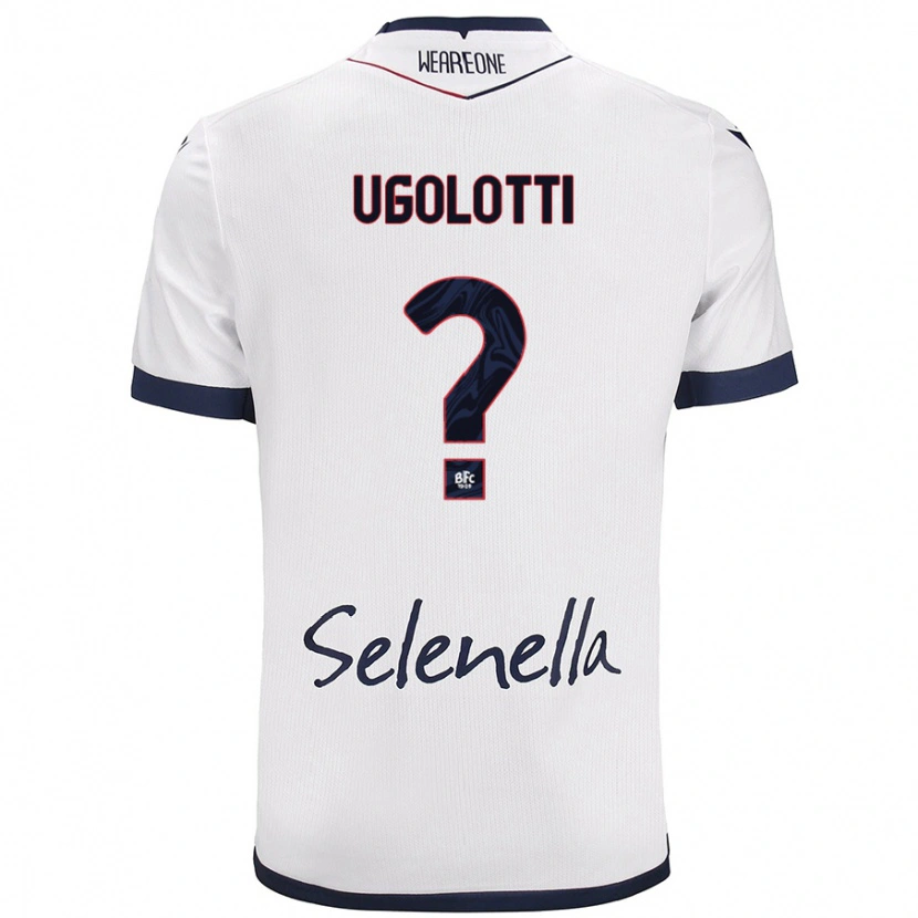 Danxen Män Alan Ugolotti #0 Vit Kungsblå Bortatröja Matchtröjor 2024/25 Tröjor T-Tröja