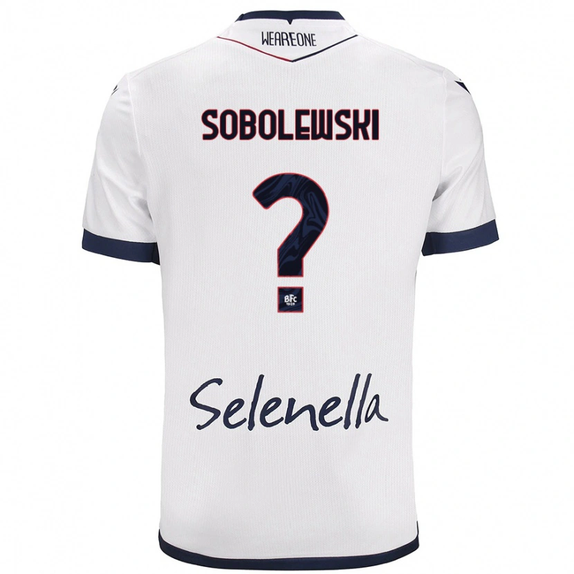 Danxen Män Konrad Sobolewski #0 Vit Kungsblå Bortatröja Matchtröjor 2024/25 Tröjor T-Tröja
