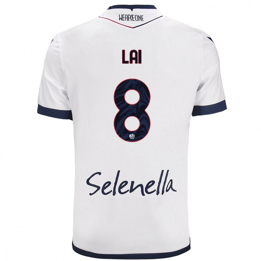 Danxen Män Luca Lai #8 Vit Kungsblå Bortatröja Matchtröjor 2024/25 Tröjor T-Tröja