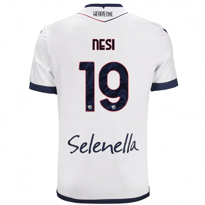 Danxen Män Luca Nesi #19 Vit Kungsblå Bortatröja Matchtröjor 2024/25 Tröjor T-Tröja