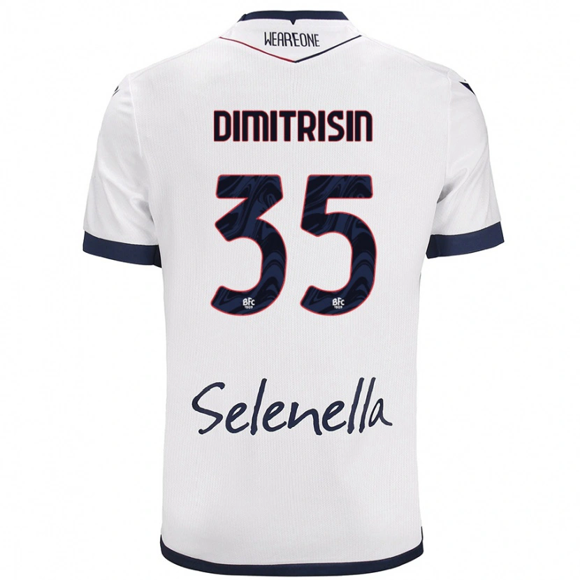 Danxen Män Danila Dimitrișin #35 Vit Kungsblå Bortatröja Matchtröjor 2024/25 Tröjor T-Tröja