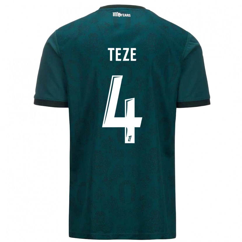 Danxen Män Jordan Teze #4 Mörkgrön Bortatröja Matchtröjor 2024/25 Tröjor T-Tröja