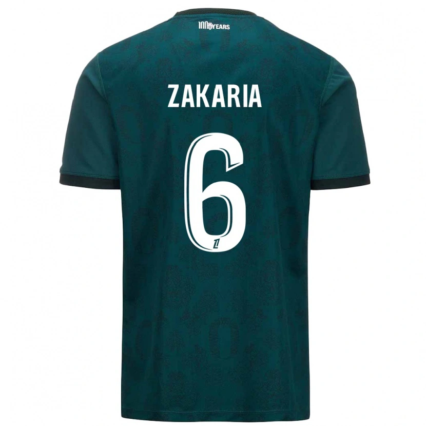 Danxen Män Denis Zakaria #6 Mörkgrön Bortatröja Matchtröjor 2024/25 Tröjor T-Tröja