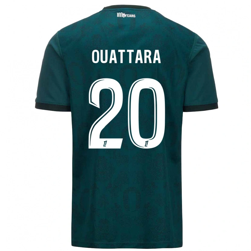 Danxen Män Kassoum Ouattara #20 Mörkgrön Bortatröja Matchtröjor 2024/25 Tröjor T-Tröja