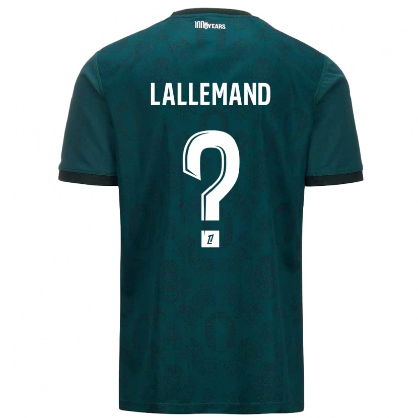 Danxen Män Nassim Lallemand #0 Mörkgrön Bortatröja Matchtröjor 2024/25 Tröjor T-Tröja