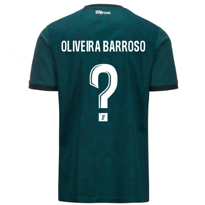 Danxen Män Mickael Oliveira Barroso #0 Mörkgrön Bortatröja Matchtröjor 2024/25 Tröjor T-Tröja