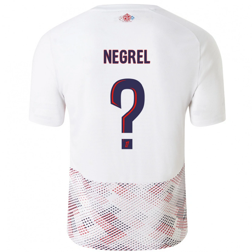 Danxen Män Tom Negrel #0 Vit Kungsblå Bortatröja Matchtröjor 2024/25 Tröjor T-Tröja
