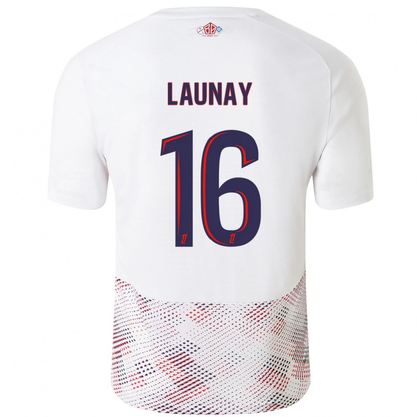 Danxen Män Elisa Launay #16 Vit Kungsblå Bortatröja Matchtröjor 2024/25 Tröjor T-Tröja