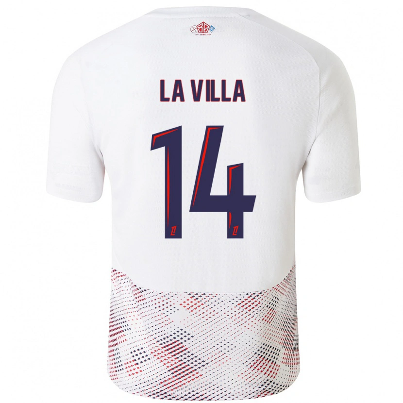 Danxen Män Caroline La Villa #14 Vit Kungsblå Bortatröja Matchtröjor 2024/25 Tröjor T-Tröja