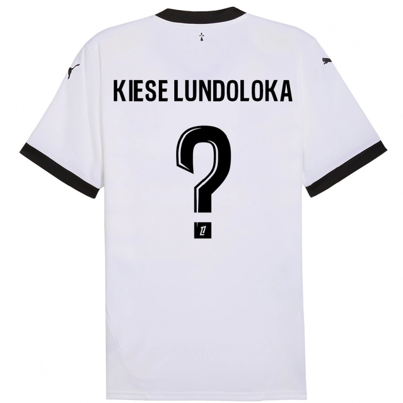 Danxen Män Jeanslor Kiese Lundoloka #0 Vit Svart Bortatröja Matchtröjor 2024/25 Tröjor T-Tröja