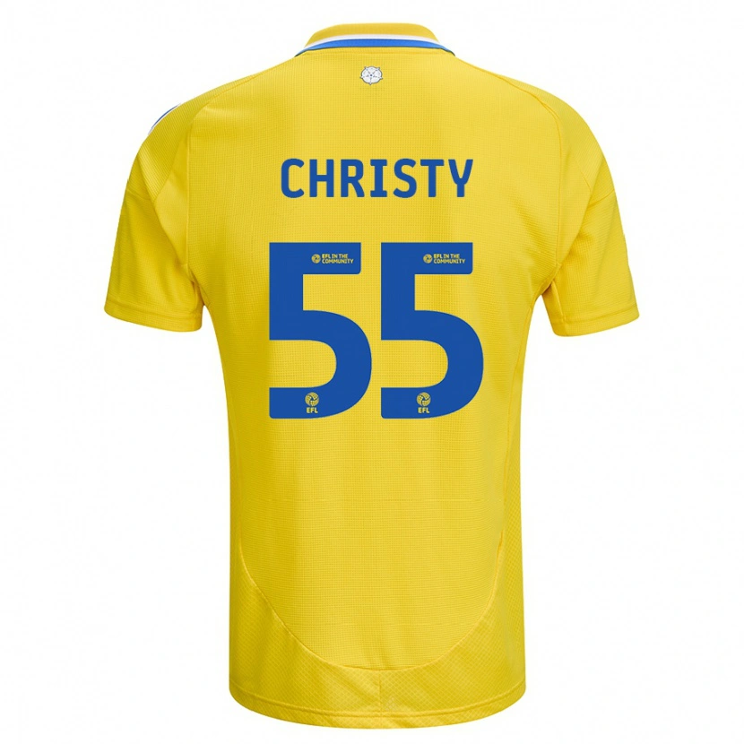 Danxen Män Harry Christy #55 Gul Blå Bortatröja Matchtröjor 2024/25 Tröjor T-Tröja