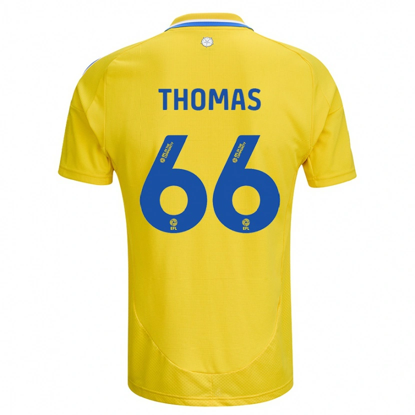 Danxen Män Luca Thomas #66 Gul Blå Bortatröja Matchtröjor 2024/25 Tröjor T-Tröja
