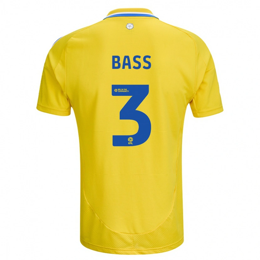 Danxen Män Rebekah Bass #3 Gul Blå Bortatröja Matchtröjor 2024/25 Tröjor T-Tröja