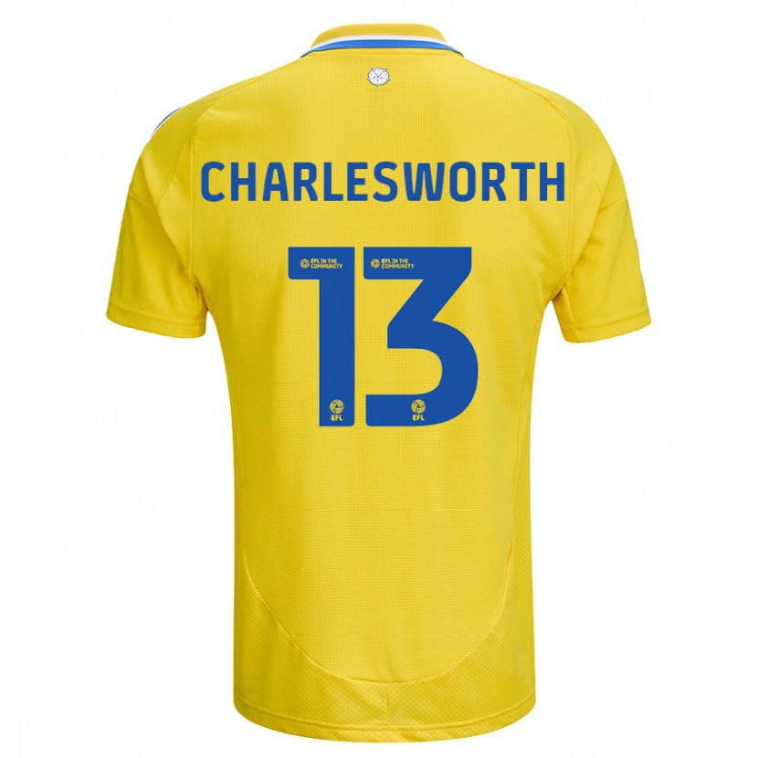 Danxen Män Millie Robshaw-Charlesworth #13 Gul Blå Bortatröja Matchtröjor 2024/25 Tröjor T-Tröja