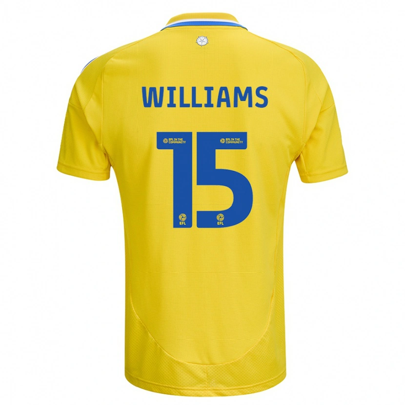 Danxen Män Paige Williams #15 Gul Blå Bortatröja Matchtröjor 2024/25 Tröjor T-Tröja
