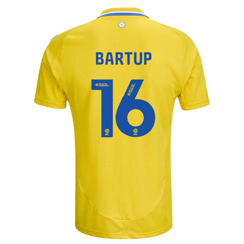 Danxen Män Laura Bartup #16 Gul Blå Bortatröja Matchtröjor 2024/25 Tröjor T-Tröja