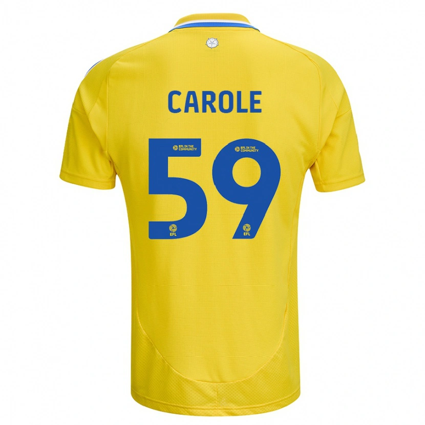 Danxen Män Keenan Carole #59 Gul Blå Bortatröja Matchtröjor 2024/25 Tröjor T-Tröja